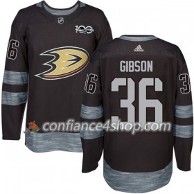 Adidas Maillot de Hockey Anaheim Ducks John Gibson 36 1917-2017 100th Anniversary Noir Authentic - Homme